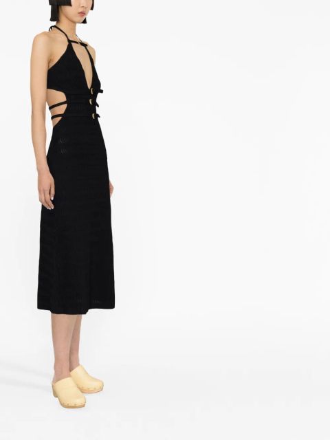 Cult Gaia Evaleigh cut-out midi dress - Black
