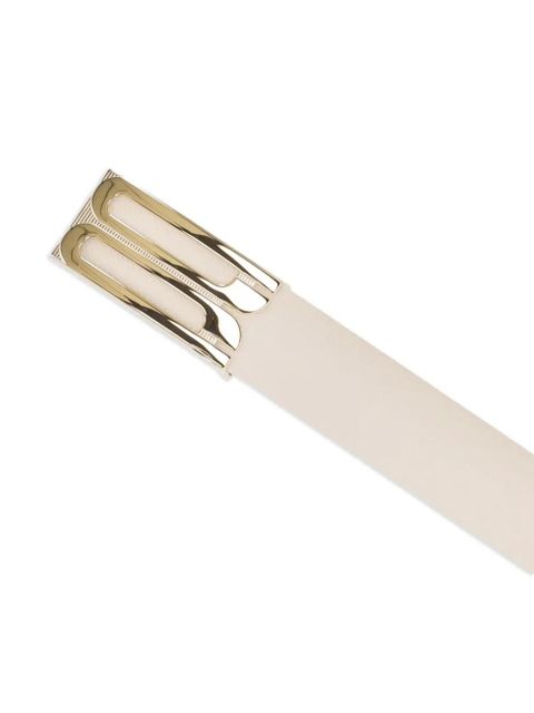 Victoria Beckham Jumbo Frame leather belt - White - zdjęcie produktu nr 2