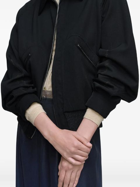Maison Margiela virgin wool bomber jacket - Black
