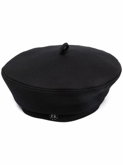 Ruslan Baginskiy stitched-logo beret - Black - zdjęcie produktu nr 1