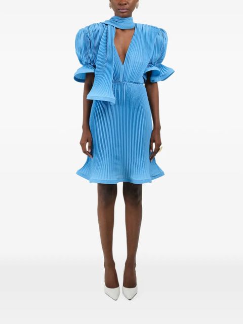 Rowen Rose pleated puffy midi dress - Blue - zdjęcie produktu nr 1