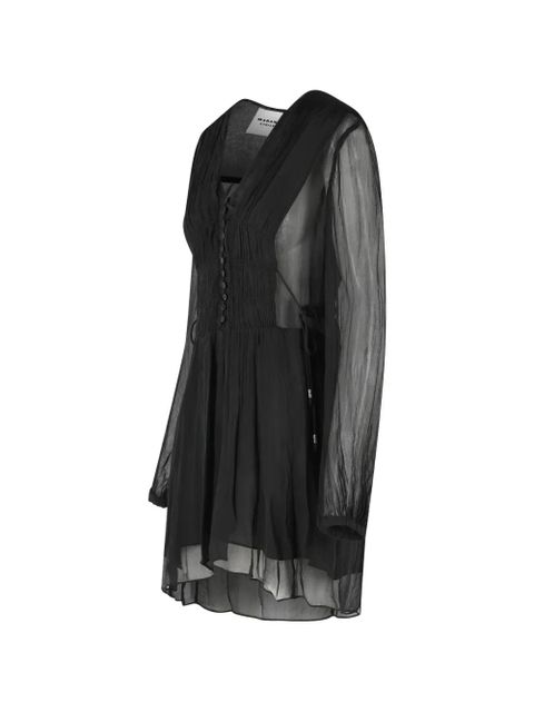 ISABEL MARANT v-neck button dress - Black