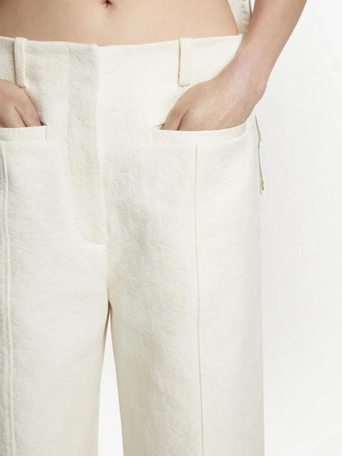 Proenza Schouler cotton wool jacquard trousers - White