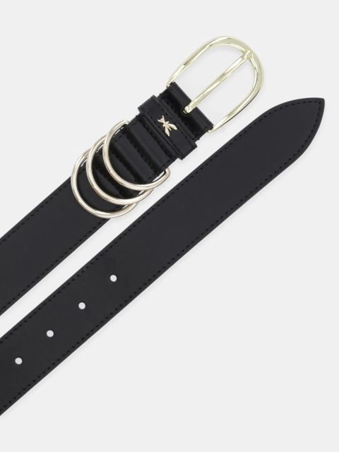 Patrizia Pepe pasek skórzany damski kolor czarny 8W0069 L048 - zdjęcie produktu nr 2