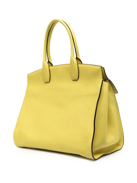 Ferragamo The Studio leather tote bag - Yellow