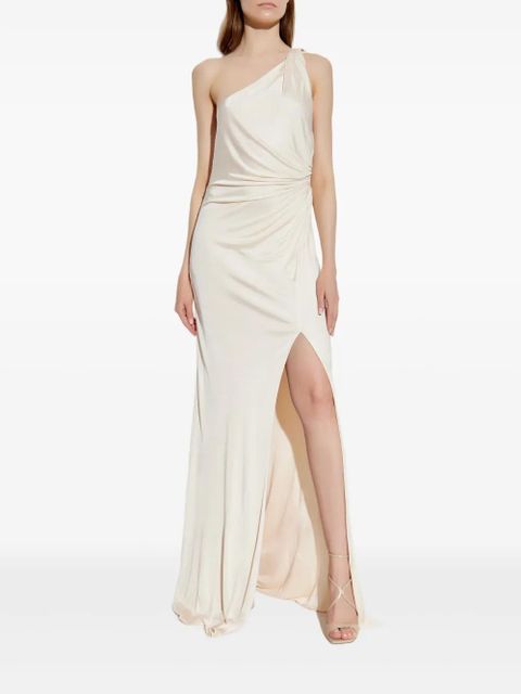 TOM FORD asymmetrical draped gown - Neutrals