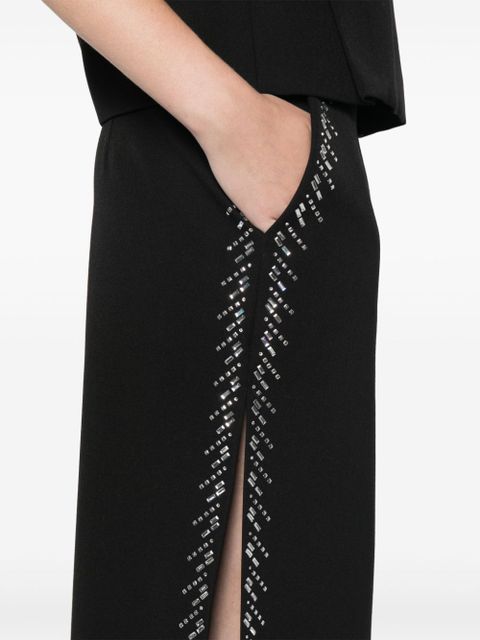 Rabanne rhinestone-embellished maxi skirt - Black