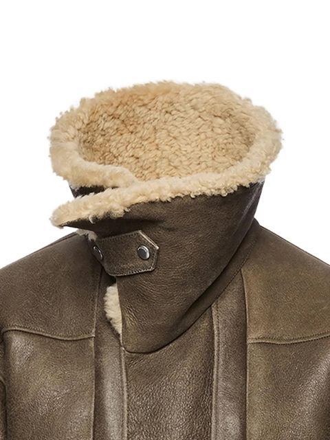 Magda Butrym shearling belted jacket - Brown - zdjęcie produktu nr 2