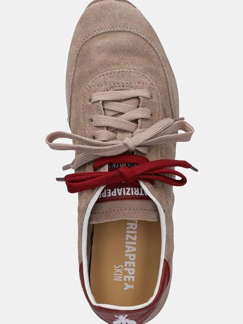 Patrizia Pepe sneakersy zamszowe damskie kolor beżowy 2Z0054 L055 FG47