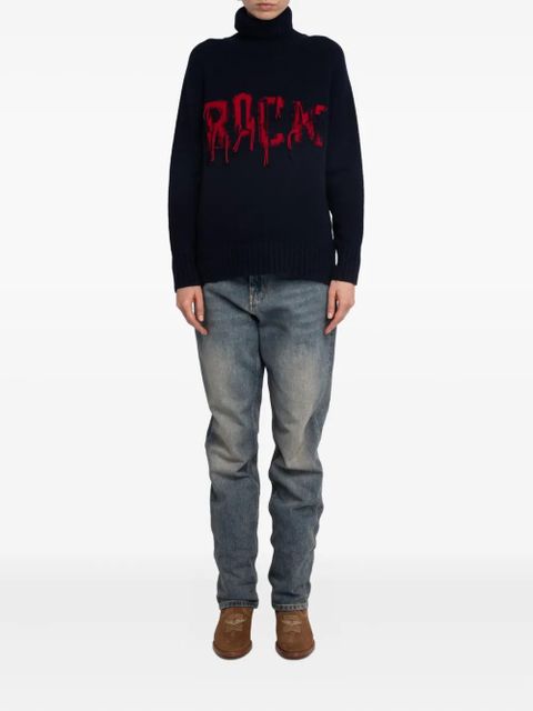 Zadig&Voltaire roll-neck frayed-detail sweater - Black