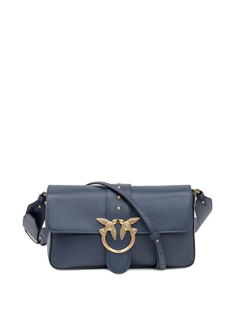 PINKO love birds clasp shoulder bag - Blue
