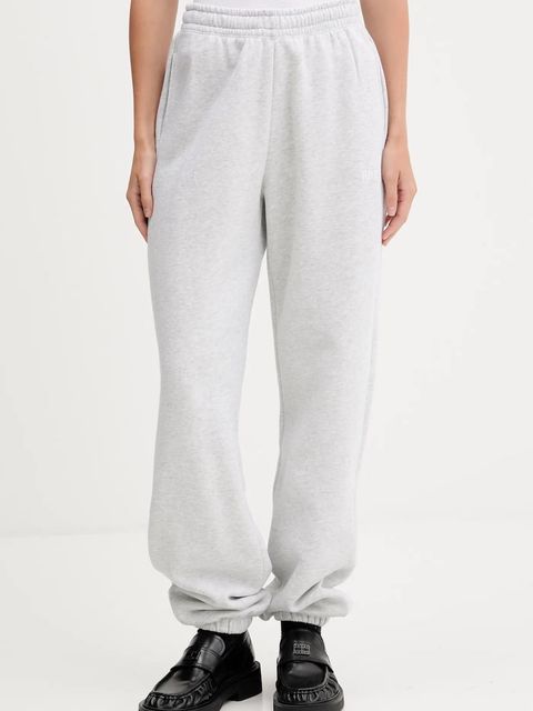 Rotate spodnie dresowe bawełniane kolor szary melanżowe 1134281473