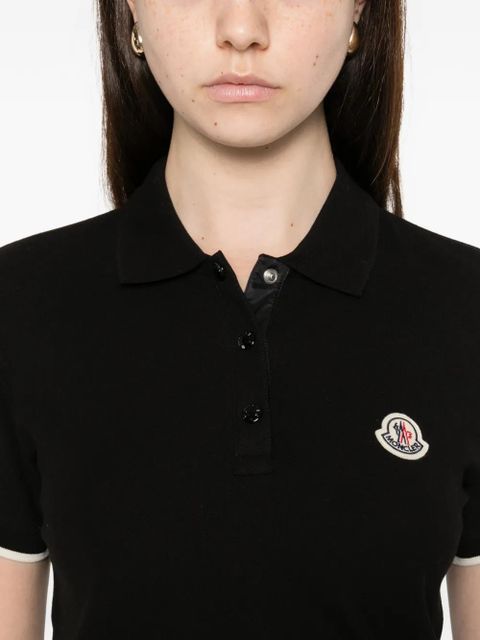 Moncler logo polo T-shirt - Black