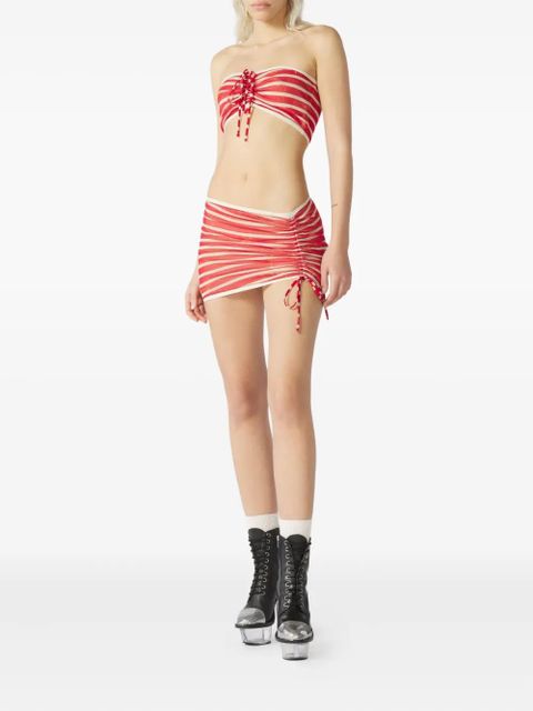 Jean Paul Gaultier Crackling Sailor gathered-striped bandeau - zdjęcie produktu nr 2