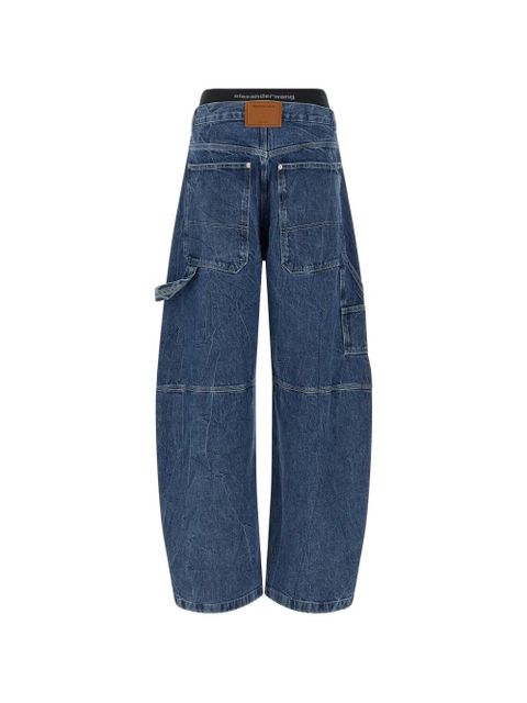 Alexander Wang x Denim x alexander wang stonewashed wide jeans - Blue
