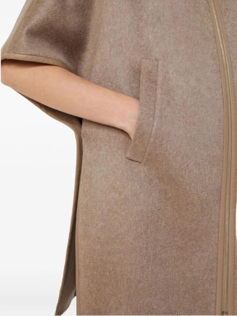 Max Mara Oca zip pocket cape - Neutrals