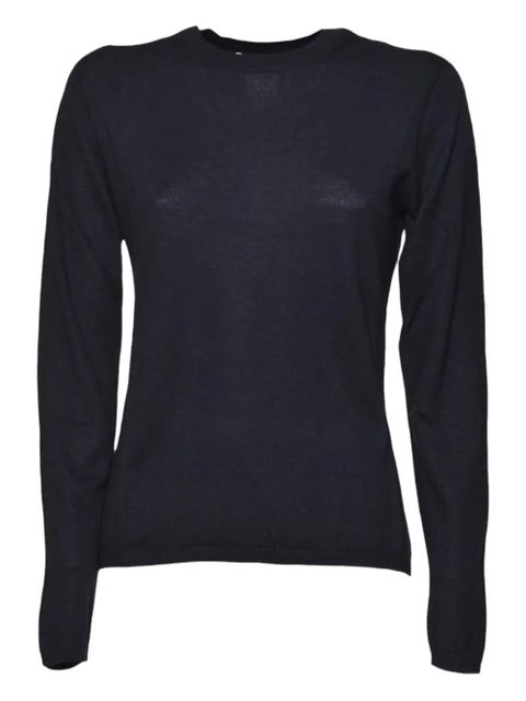 Max Mara long-sleeved crew-neck T-shirt - Blue - zdjęcie produktu nr 1