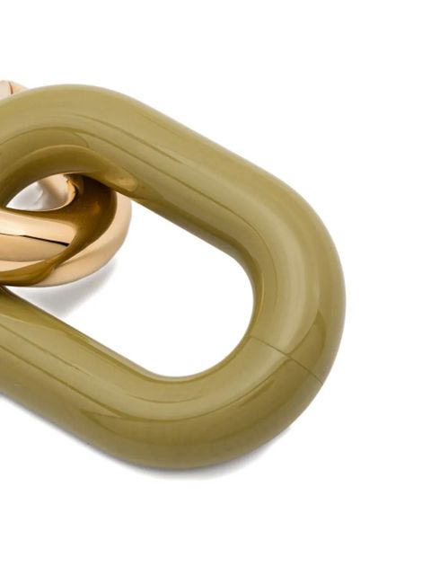 Marni chunky chain-link earrings - Green