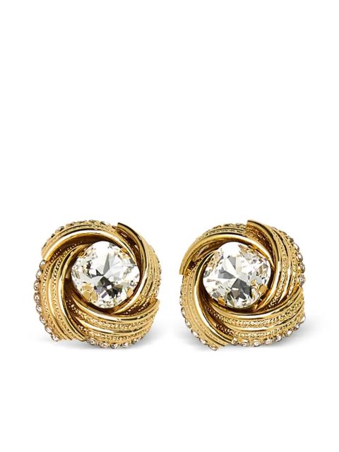 Alessandra Rich crystal-embellished earrings - Gold - zdjęcie produktu nr 1