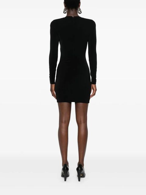 Balenciaga long-sleeve fitted mini dress - Black