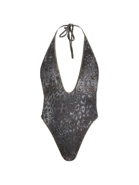 Diesel Audrey-Utlt animal-print swimsuit - Grey - zdjęcie produktu nr 1