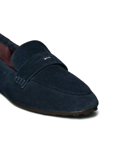 Tory Burch penny-strap suede loafers - Blue