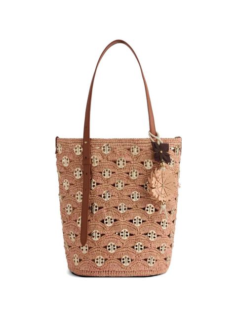 Rabanne crochet metal discs bucket bag - Pink - zdjęcie produktu nr 1