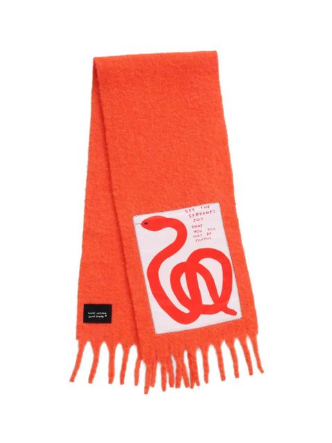 Marc Jacobs snake-print fringed scarf - Orange - zdjęcie produktu nr 2