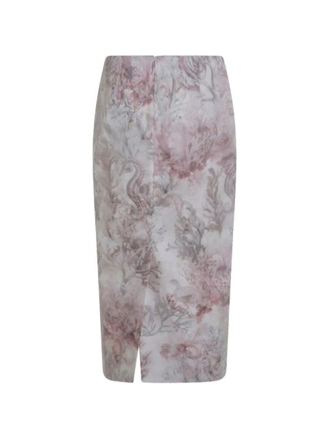 Max Mara floral-print skirt - White - zdjęcie produktu nr 2