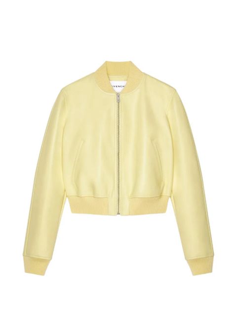 Givenchy cropped leather bomber jacket - Yellow - zdjęcie produktu nr 1