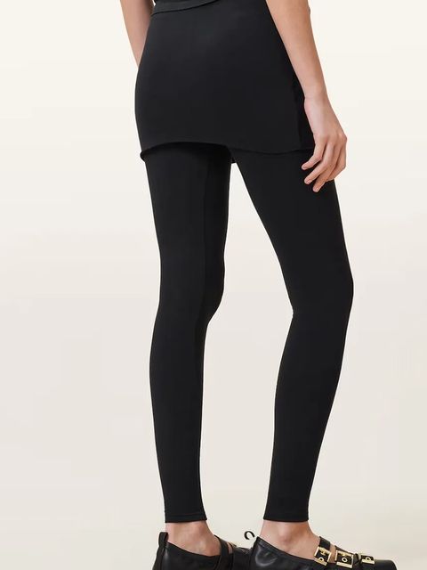 AllSaints legginsy RAFFI damskie kolor czarny gładkie W079TD