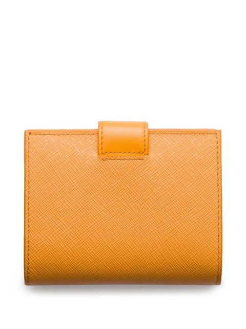 Prada small Saffiano leather wallet - Orange