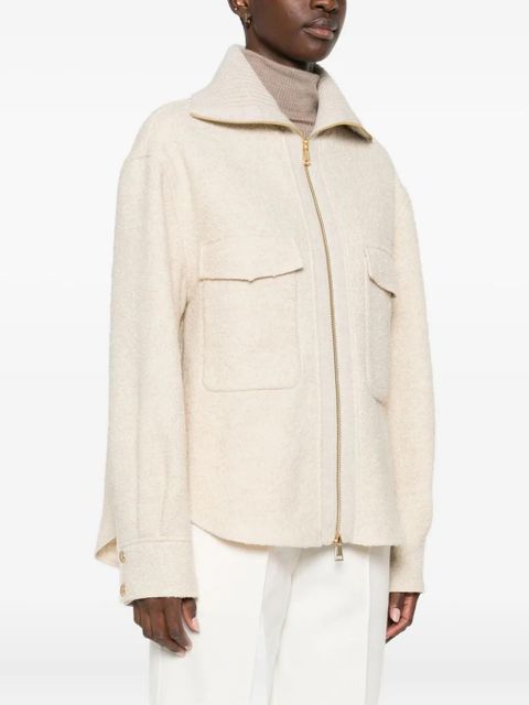 Moncler flap-pocket zip jacket - Neutrals