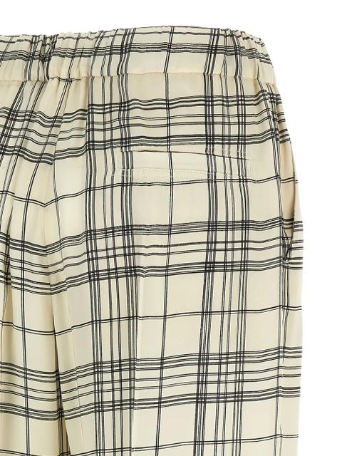 Jil Sander checked elasticated trousers - Neutrals