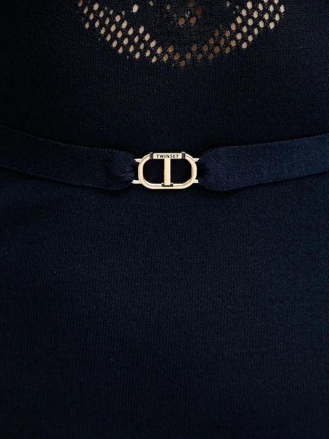 TWINSET belted maxi dress - Blue