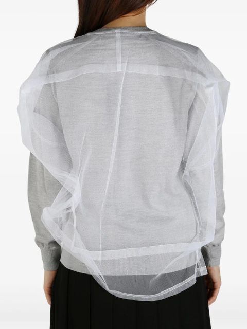 Comme Des Garçons layered sweatshirt - Neutrals