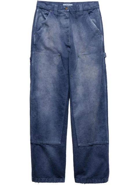 Prada Triangle-logo cargo trousers - Blue - zdjęcie produktu nr 1