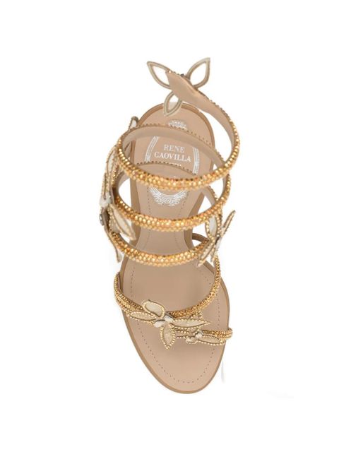 René Caovilla 105mm Margot sandals - Gold