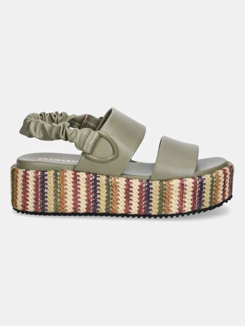 Blauer sandały OPAL damskie kolor zielony na platformie S5OPAL04