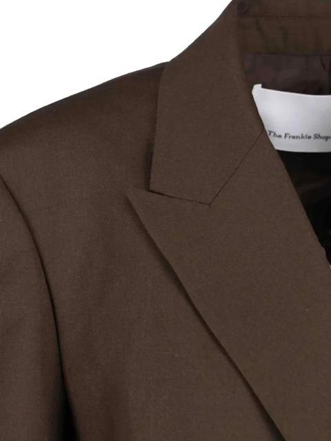 The Frankie Shop Newark double-breasted blazer - Brown