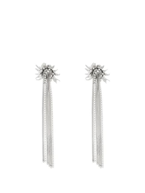 Alexander McQueen flower-motif earrings - Silver