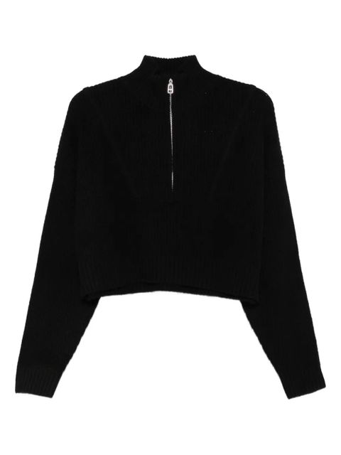 STAUD high-neck zip-front sweater - Black - zdjęcie produktu nr 1