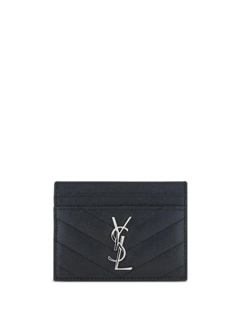 Saint Laurent Cassandre matelassé card holder - Black - zdjęcie produktu nr 1