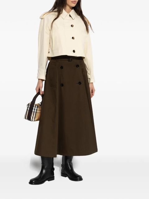 Burberry button-fastening crop jacket - Neutrals - zdjęcie produktu nr 2