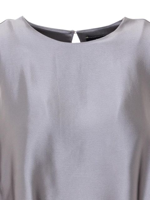 Eleh asymmetric round-neck top - Grey