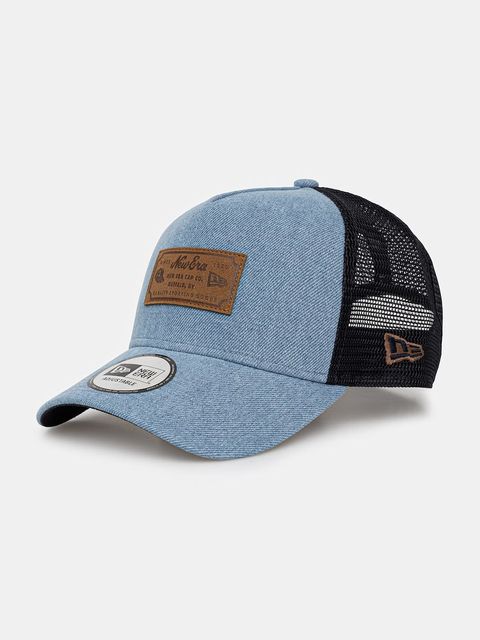 New Era czapka z daszkiem trucker DENIM LEATHER PATCH TRUCKER - zdjęcie produktu nr 1
