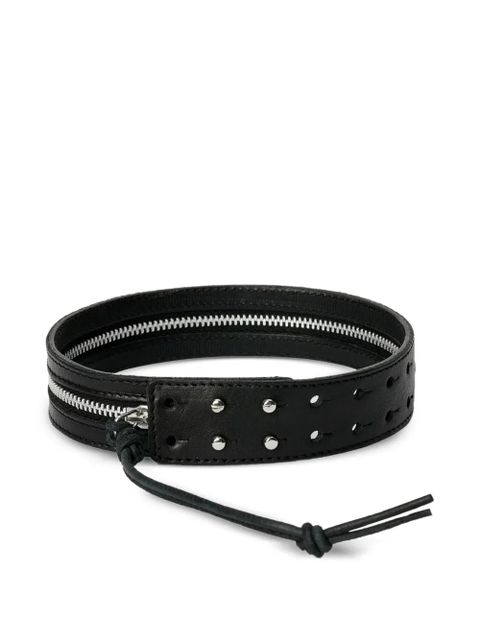 OUR LEGACY zip-detail studded choker - Black - zdjęcie produktu nr 1