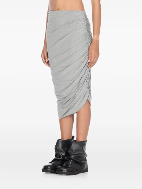 The Attico embroidered-logo midi skirt - Grey - zdjęcie produktu nr 2