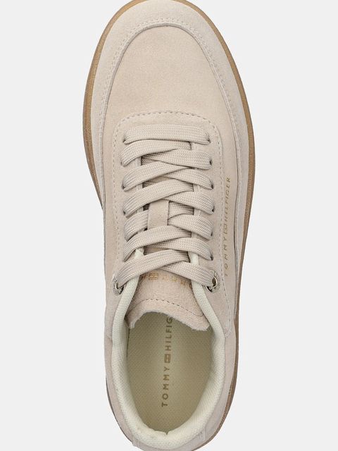 Tommy Hilfiger sneakersy zamszowe MODERN COURT SNEAKER SUEDE damskie kolor beżowy FW0FW08686