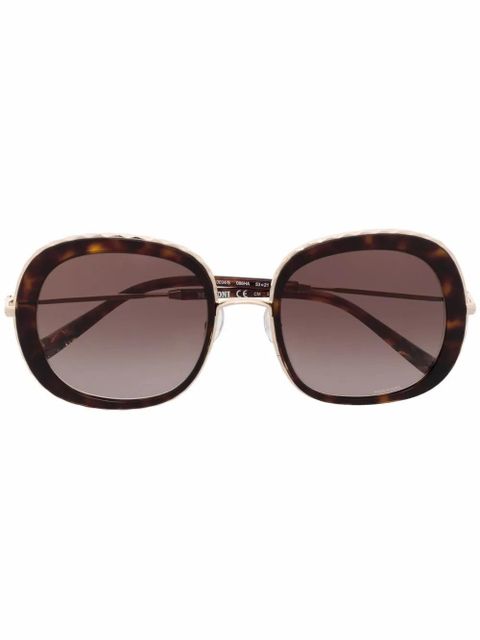 MISSONI EYEWEAR hammered-trim sunglasses - Brown - zdjęcie produktu nr 1